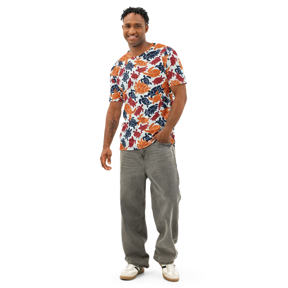 Carapace Parade on Men's Cotton Crew Neck T-Shirt — Front