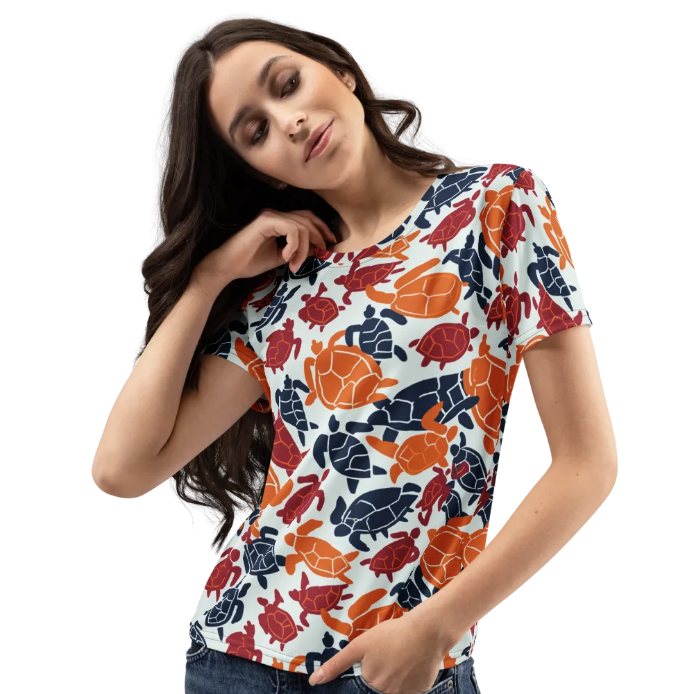 Carapace Parade on Women's Crew Neck T-Shirt — Left Front