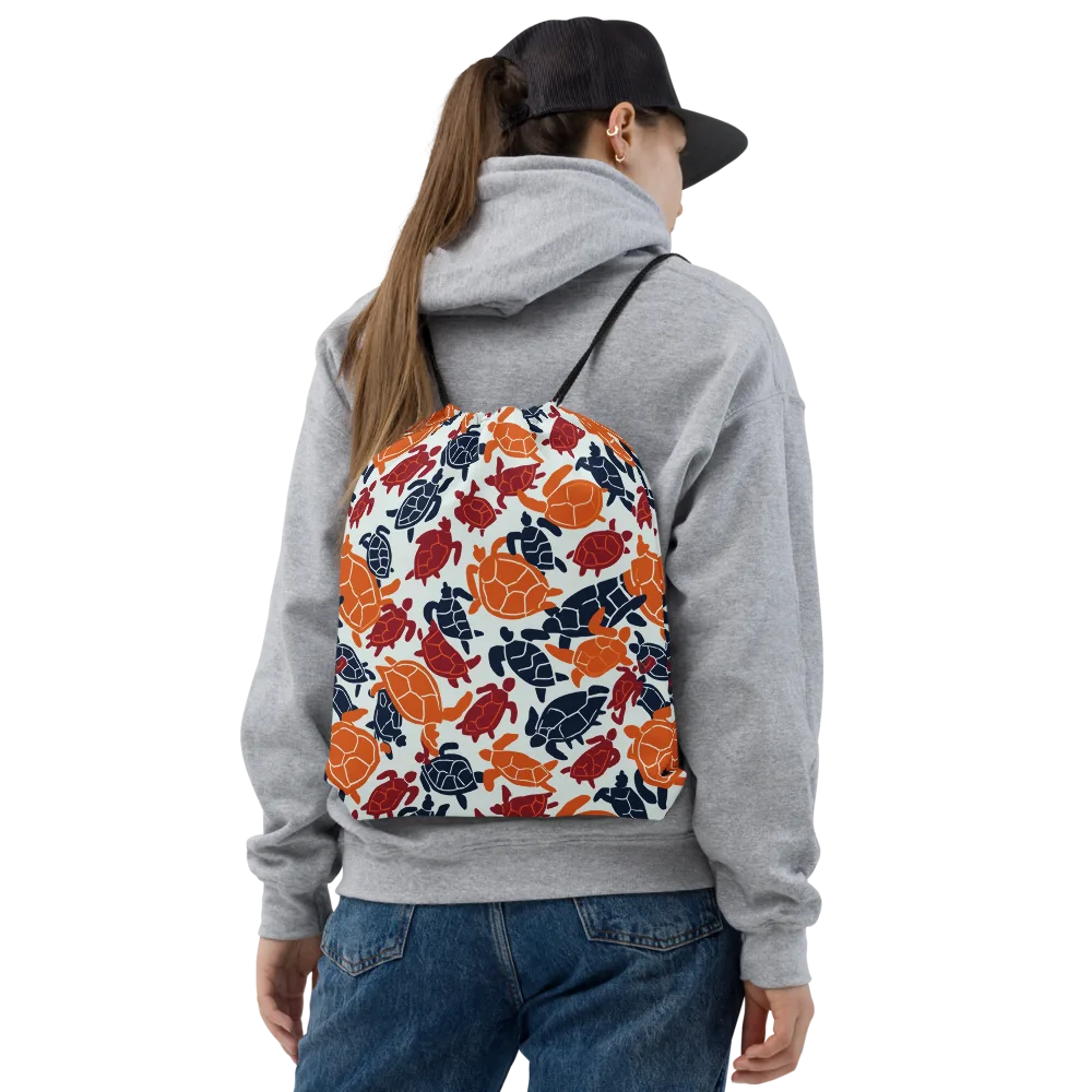 Carapace Parade on Drawstring Bag — Front