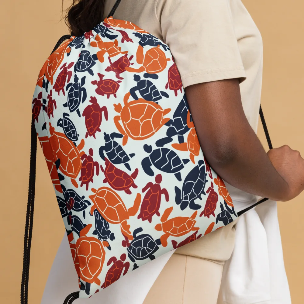 Carapace Parade on Drawstring Bag — Front