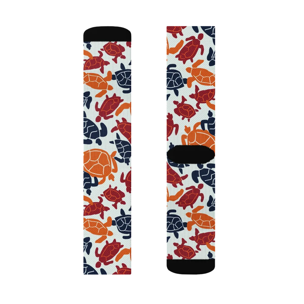 Carapace Parade on Socks — Left Sock