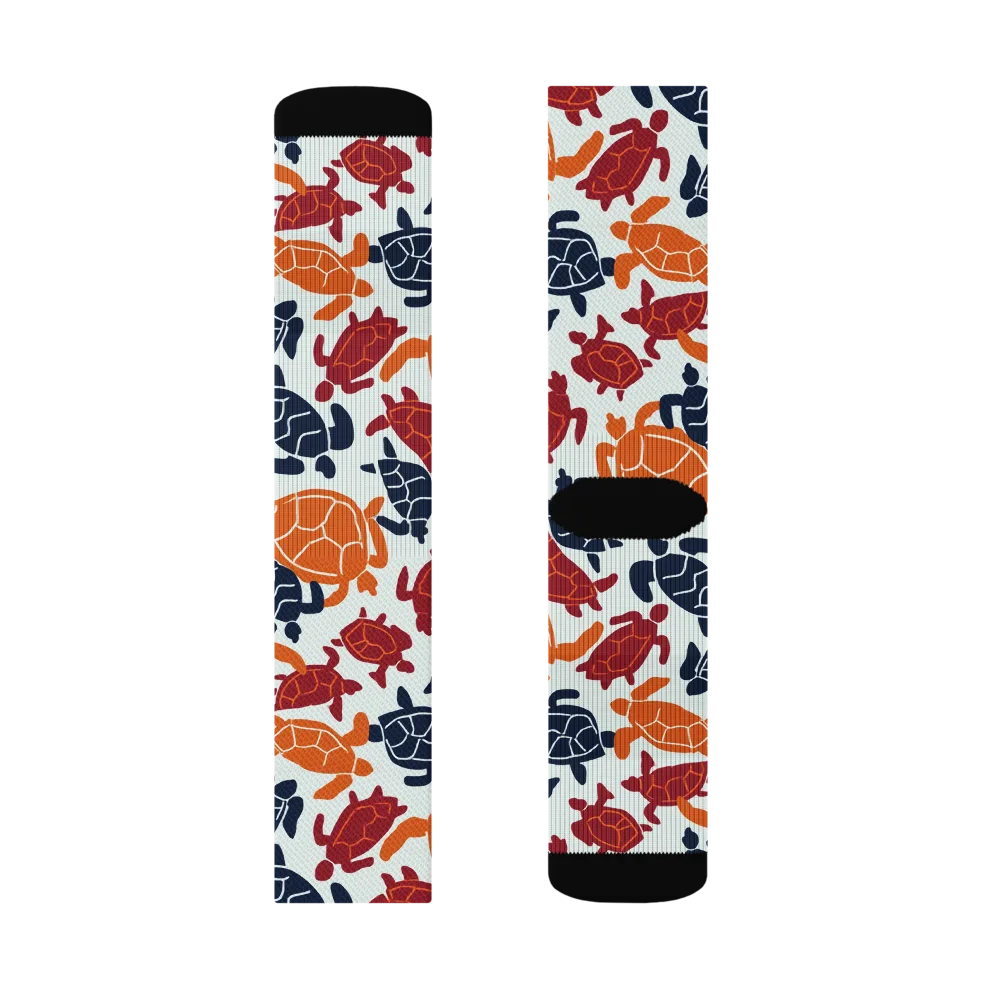 Carapace Parade on Socks — Right Sock