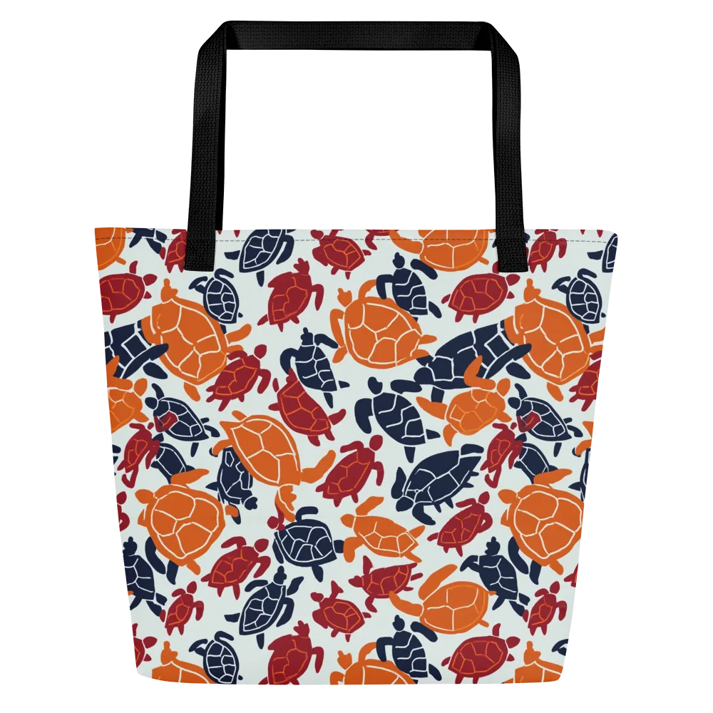 Carapace Parade on Large Tote Bag W/ Pocket — Front