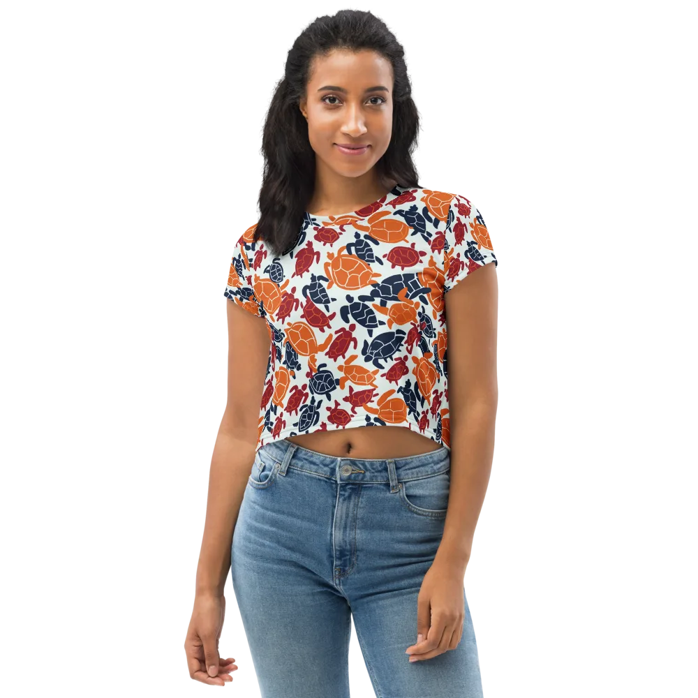 Carapace Parade on Crop Tee — Front