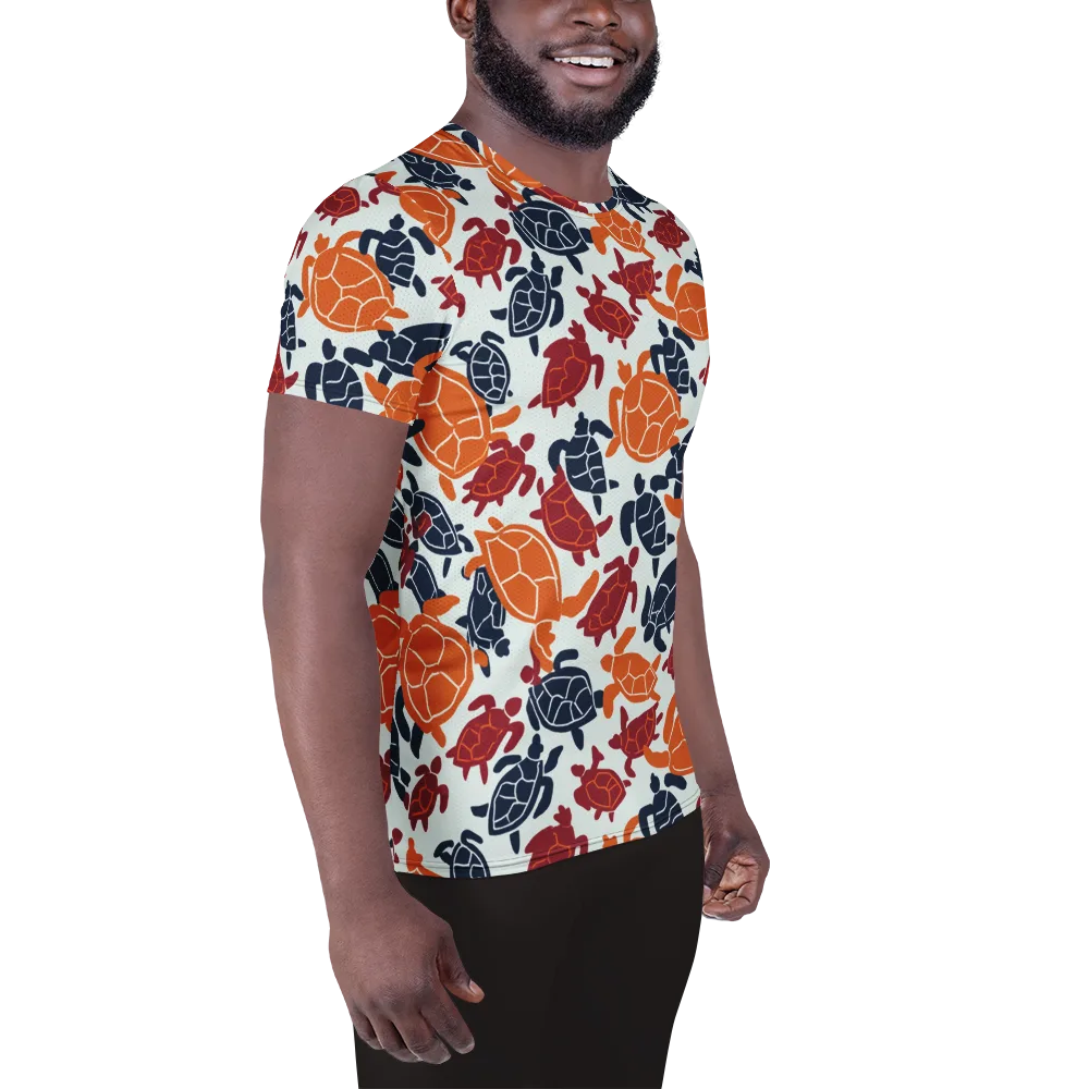 Carapace Parade on Men's Athletic T-Shirt — Right