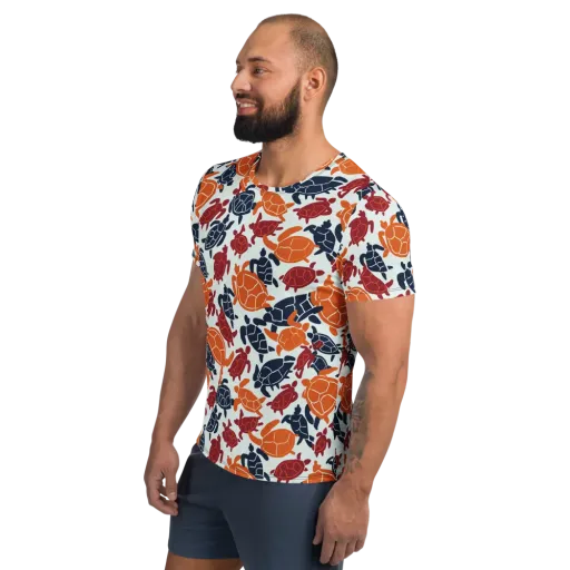 Carapace Parade on a Men's Athletic T-Shirt