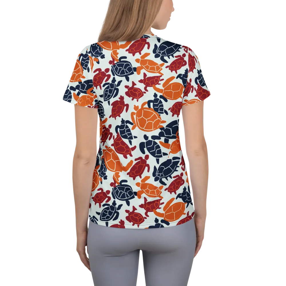 Carapace Parade on Women's Athletic T-Shirt — Back