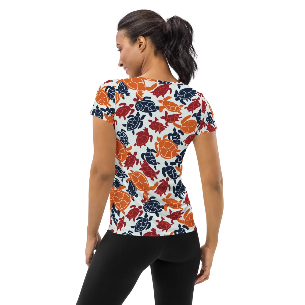 Carapace Parade on Women's Athletic T-Shirt — Back