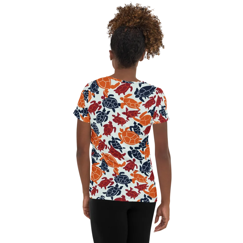 Carapace Parade on Women's Athletic T-Shirt — Back