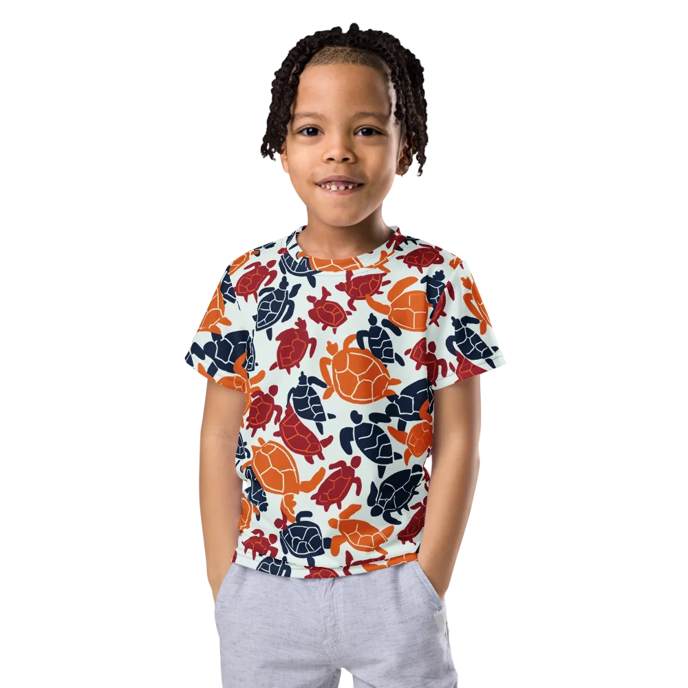 Carapace Parade on Kids Crew Neck T-Shirt — Front