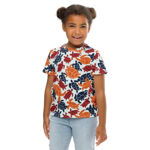 Carapace Parade on a Kids Crew Neck T-Shirt