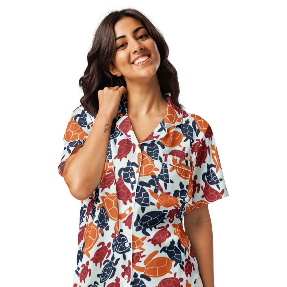 Carapace Parade on Women's Short Sleeve Pajama Top — Front