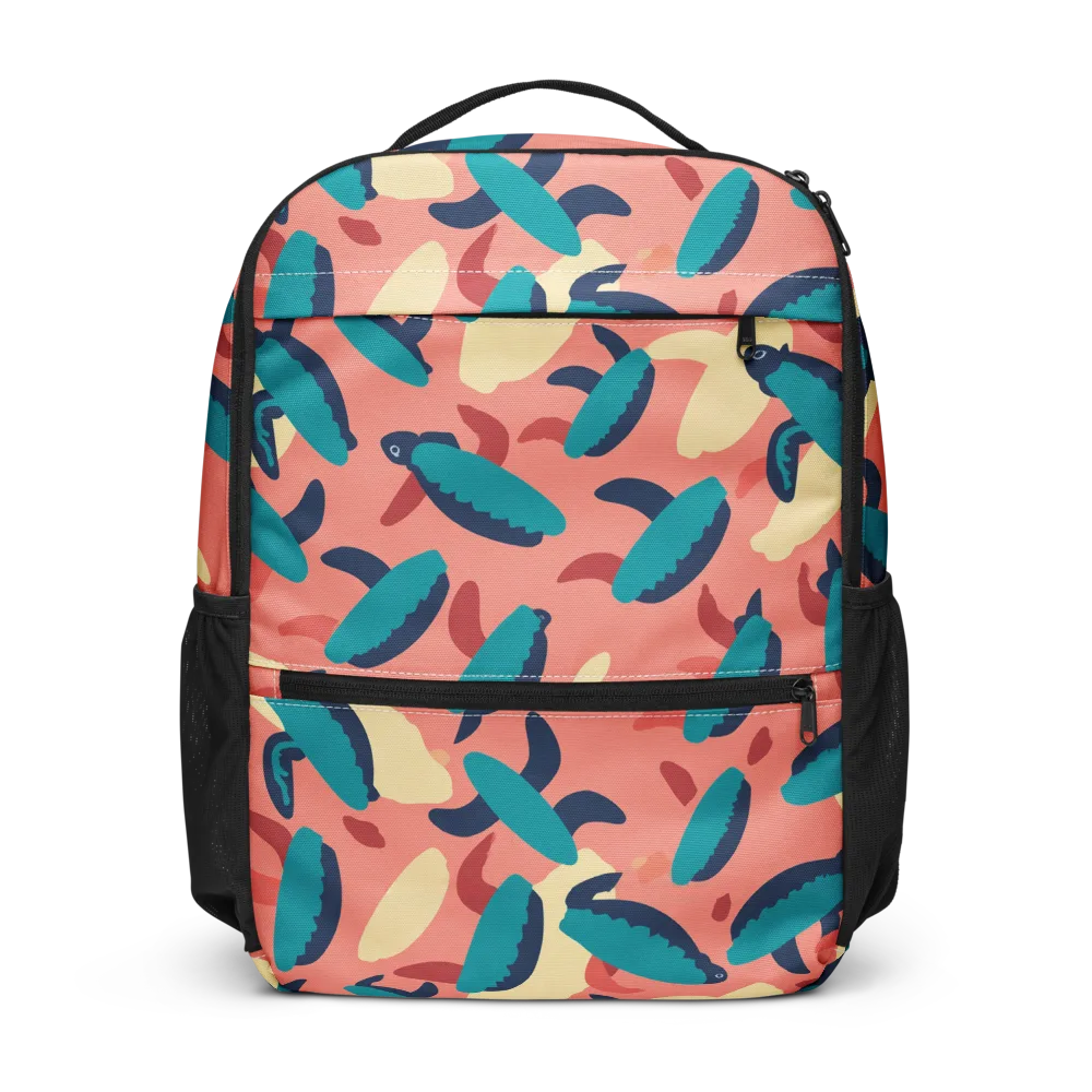 Turquoise Tides on Utility Backpack — Front