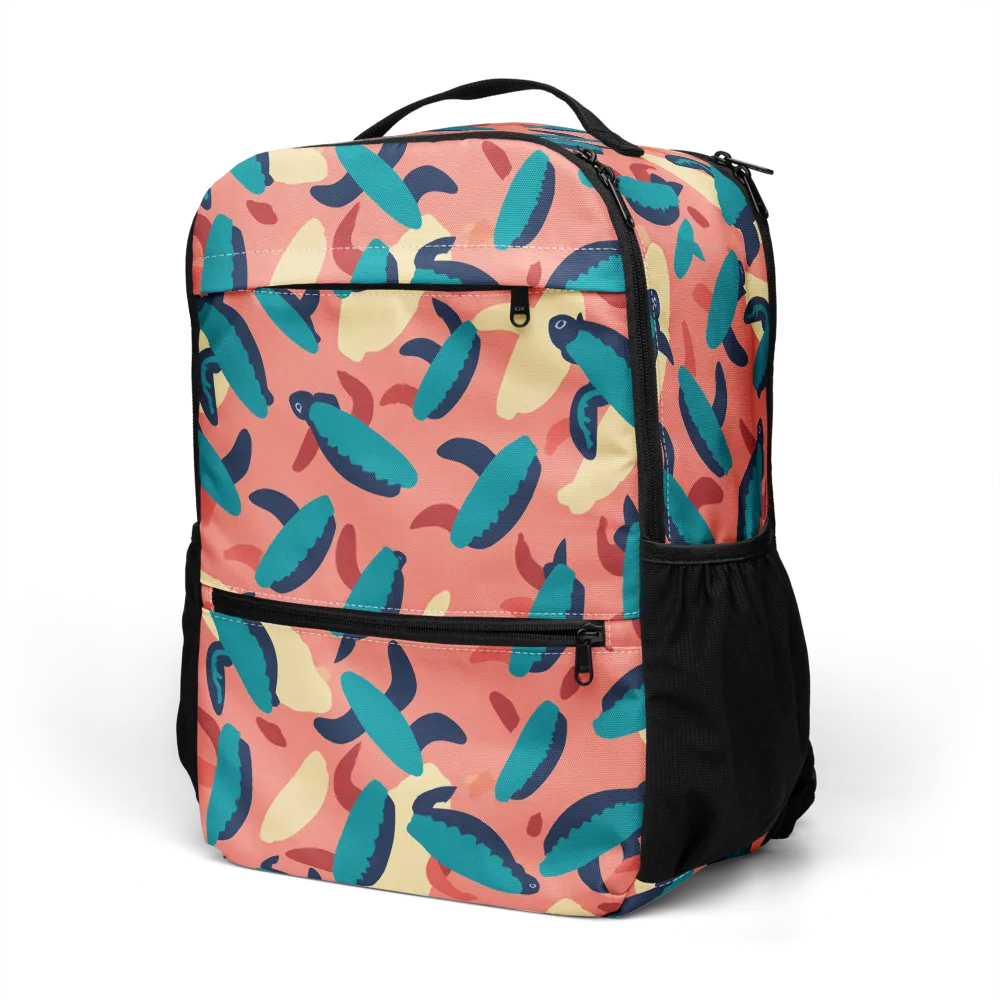 Turquoise Tides on Utility Backpack — Left Front