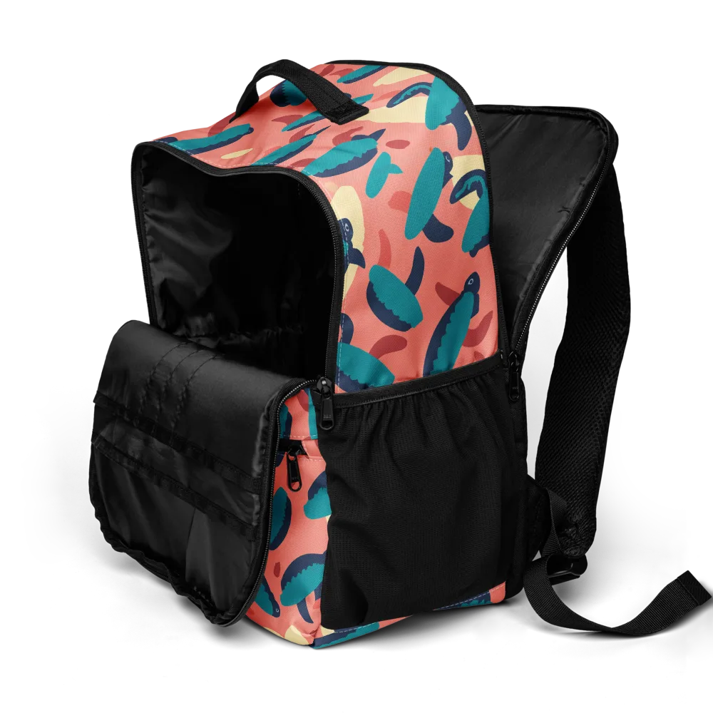 Turquoise Tides on Utility Backpack — Product details 2
