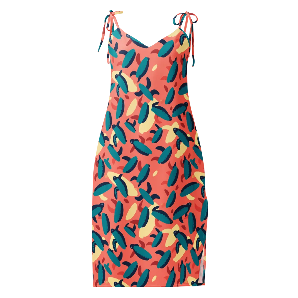 Turquoise Tides on Slip Dress — Front