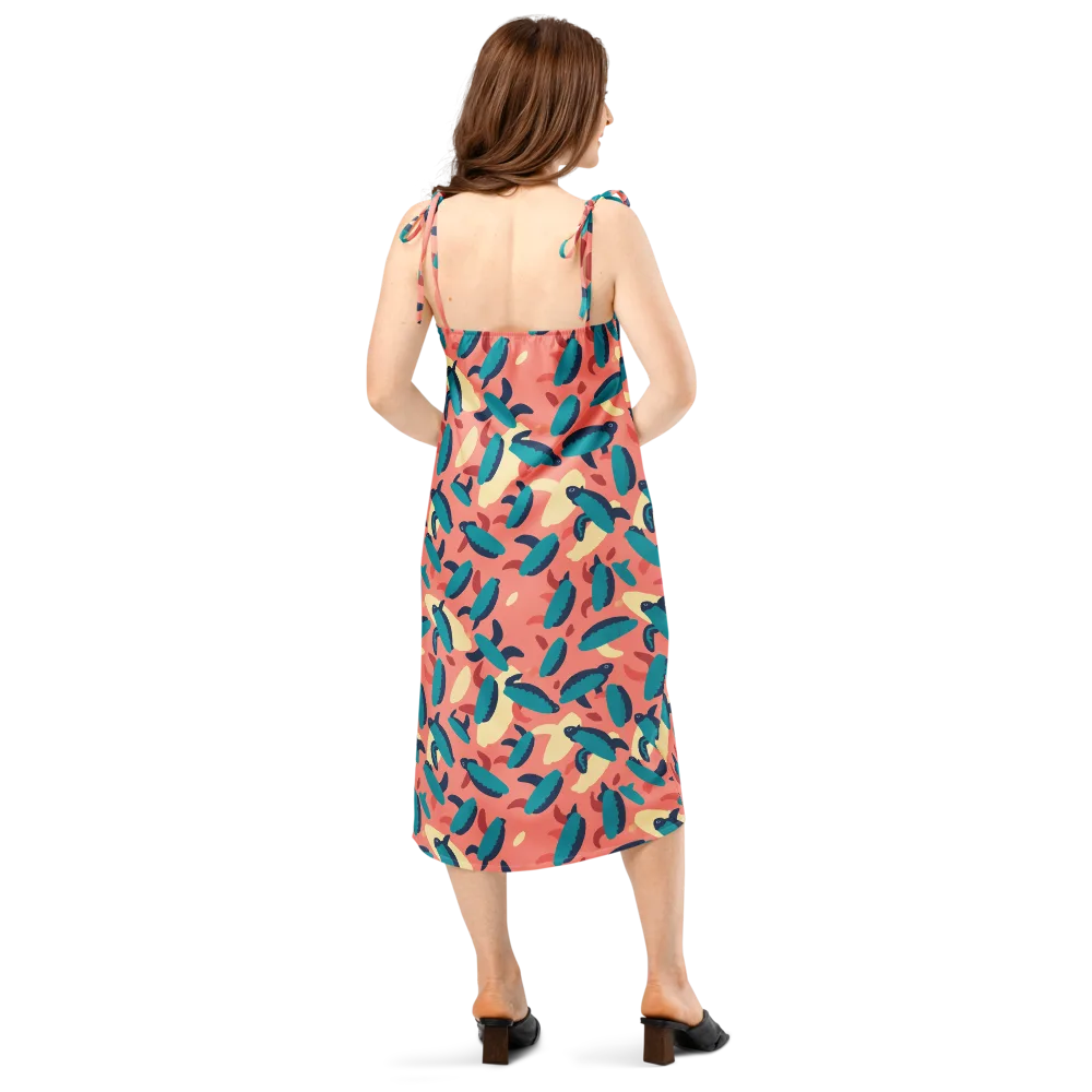 Turquoise Tides on Slip Dress — Back