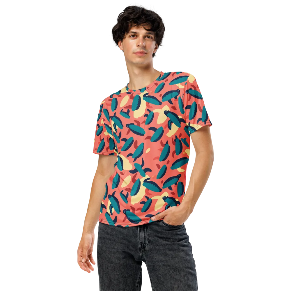 Turquoise Tides on Men's Crew Neck T-Shirt — Front
