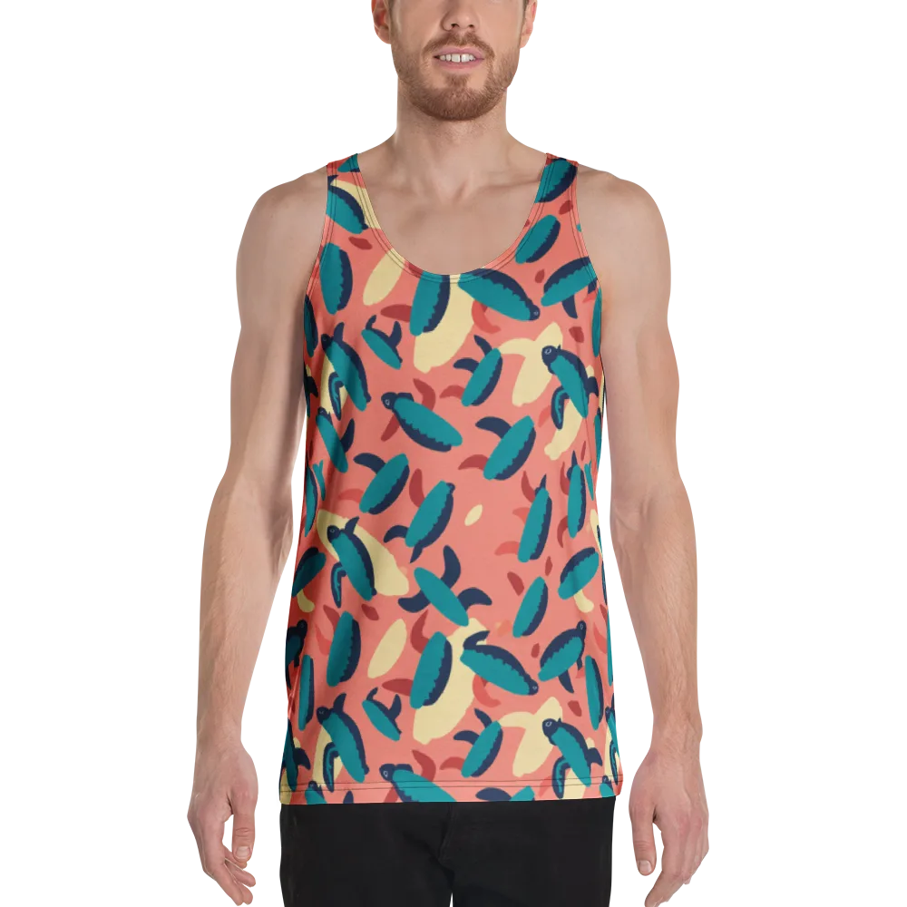 Turquoise Tides on Men's Tank Top — Front