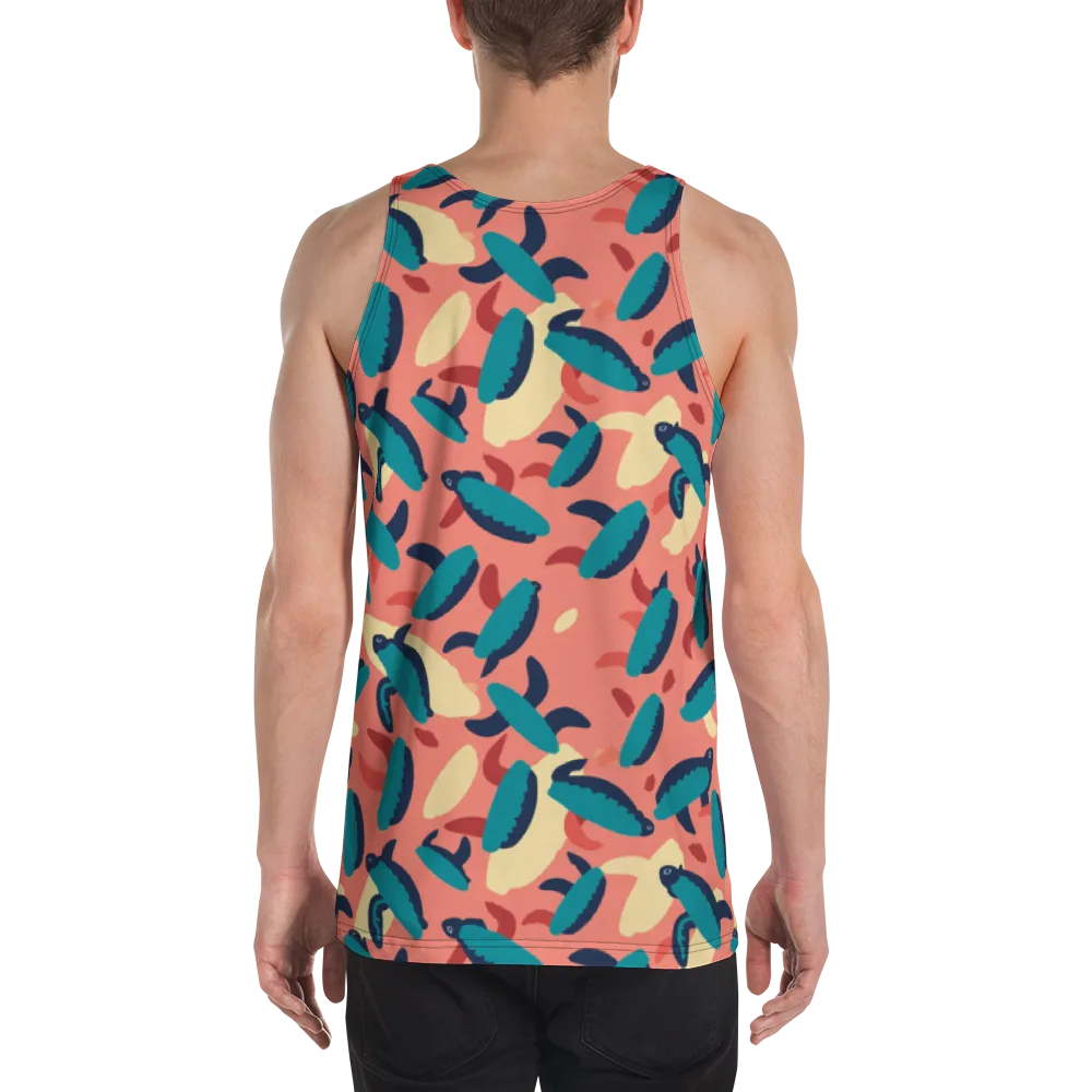 Turquoise Tides on Men's Tank Top — Back