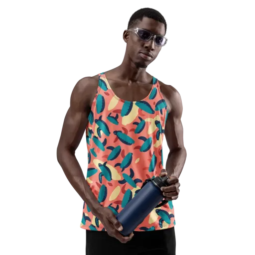 Turquoise Tides on a Men's Tank Top