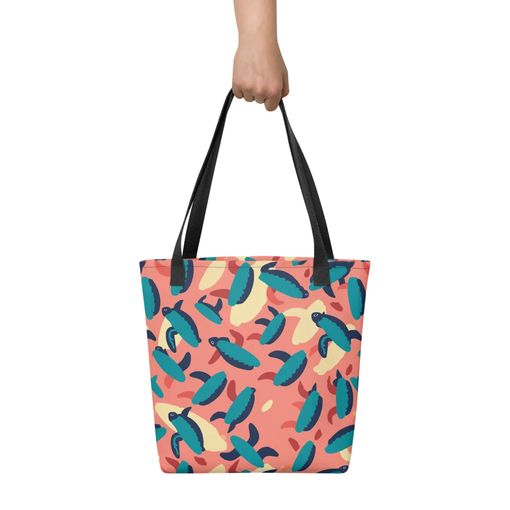 Turquoise Tides on Tote Bag — Front