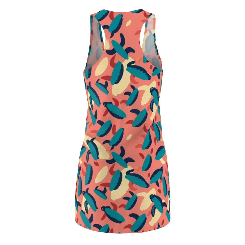 Turquoise Tides on Racerback Dress — Back