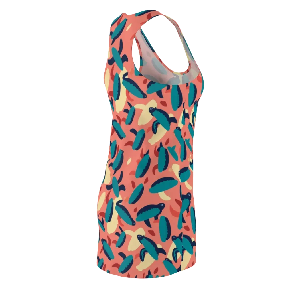Turquoise Tides on Racerback Dress — Back Side