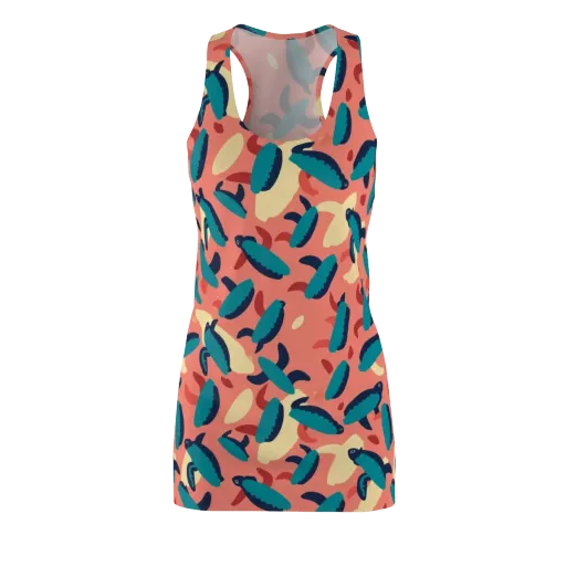 Turquoise Tides on a Racerback Dress