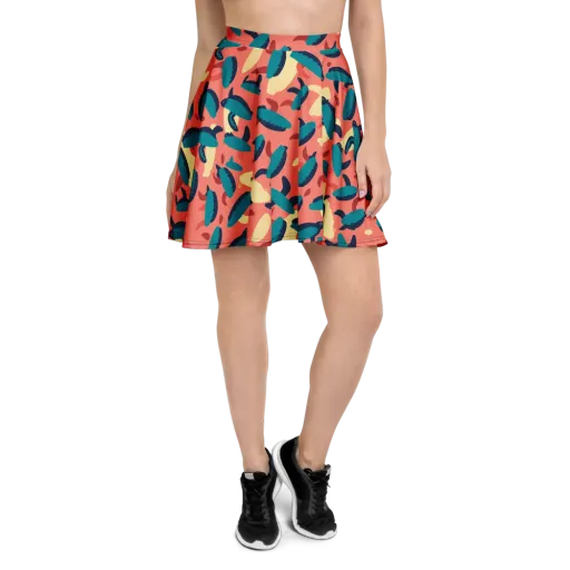 Turquoise Tides on a Skater Skirt
