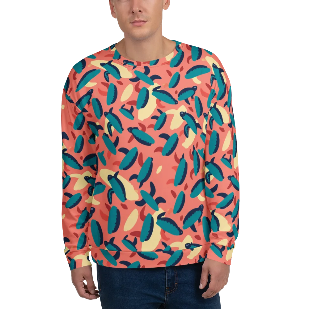Turquoise Tides on Sweatshirt — Front