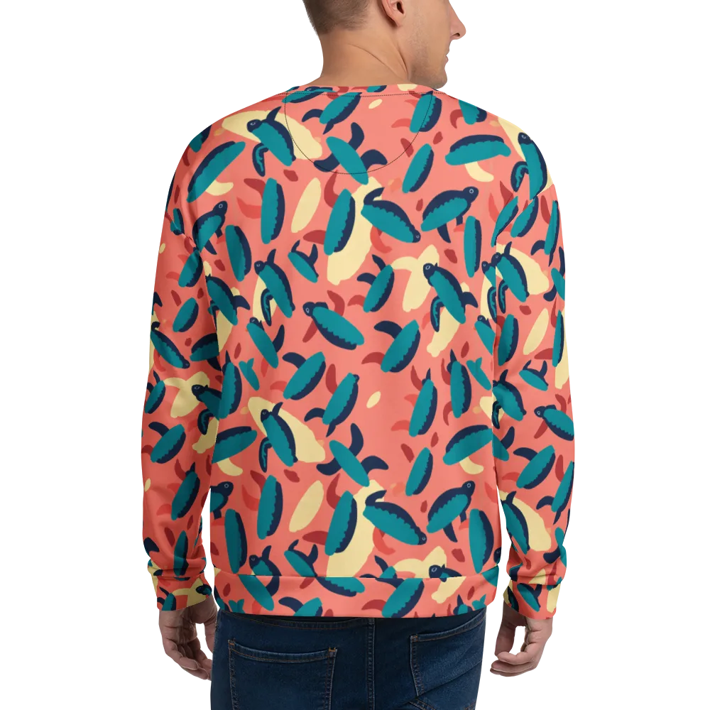 Turquoise Tides on Sweatshirt — Back