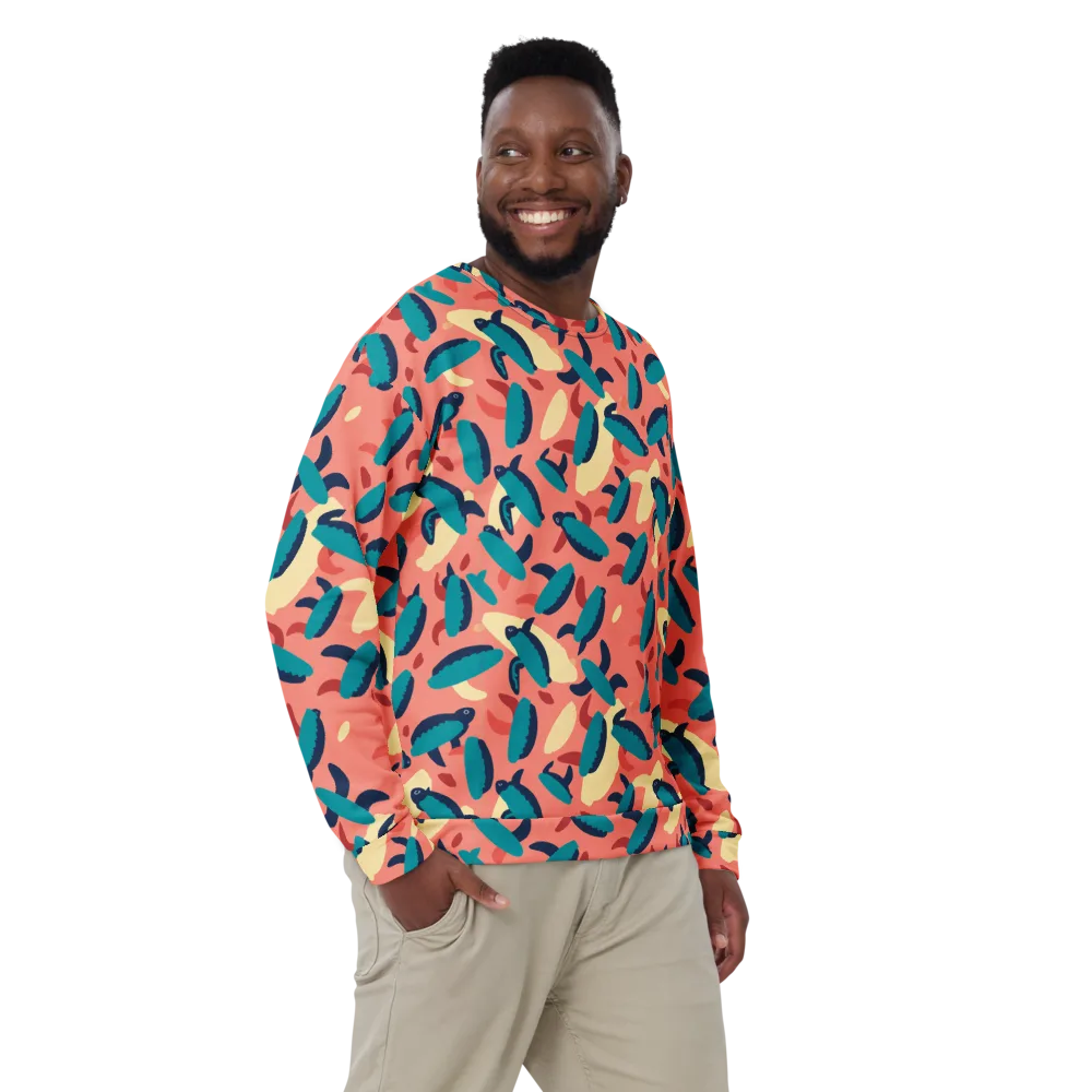 Turquoise Tides on Sweatshirt — Front