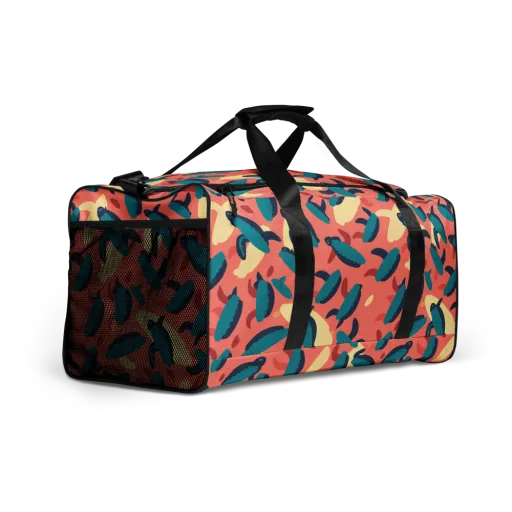 Turquoise Tides on a Duffle Bag
