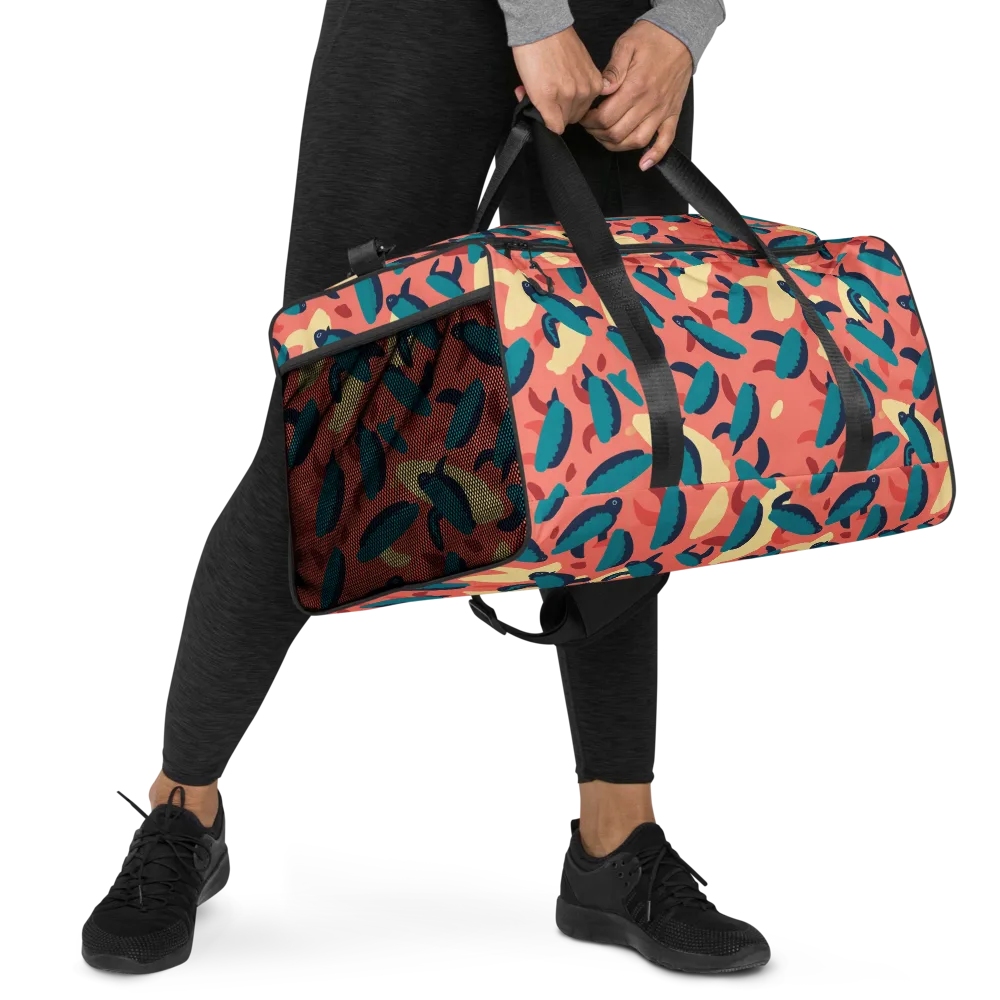Turquoise Tides on Duffle Bag — Right Front