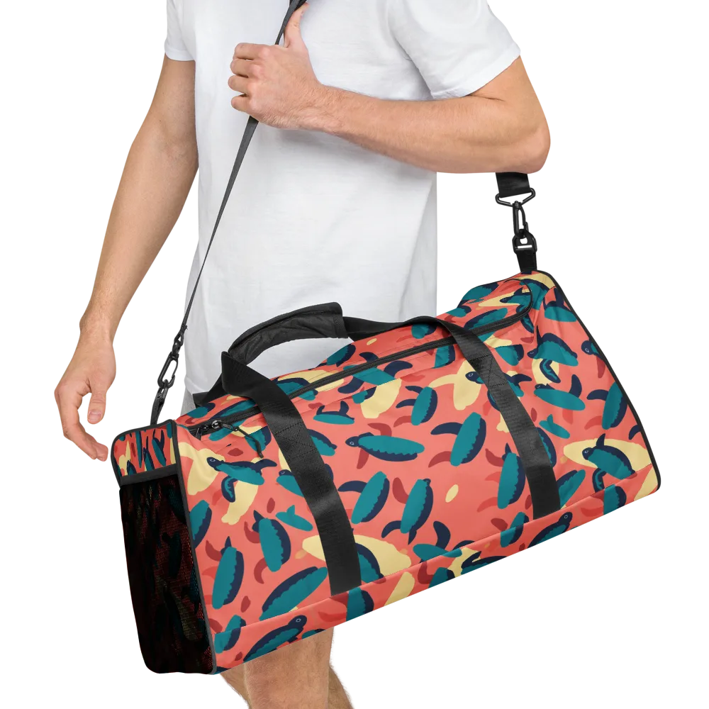 Turquoise Tides on Duffle Bag — Right Front