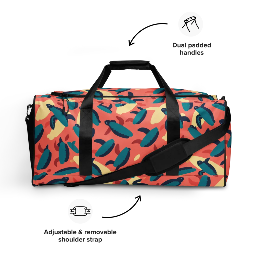 Turquoise Tides on Duffle Bag — Front