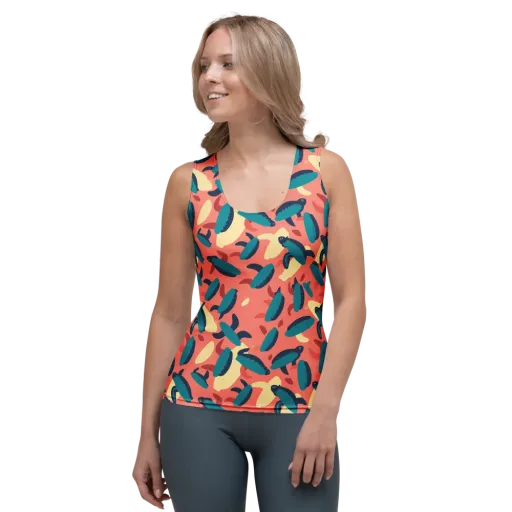 Turquoise Tides on a Women's Tank Top