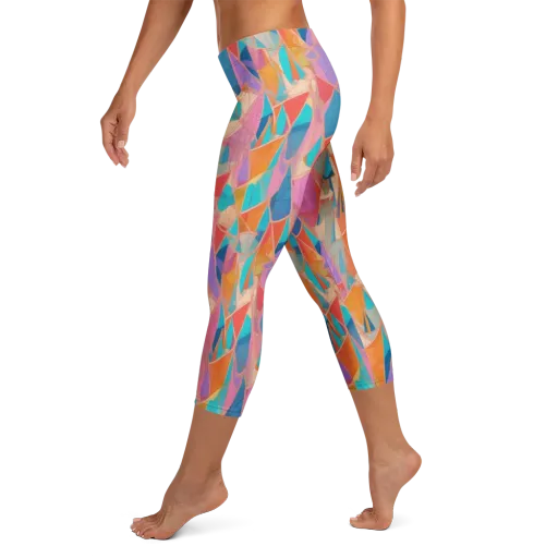 Chromatic Drapery on a Capri Leggings