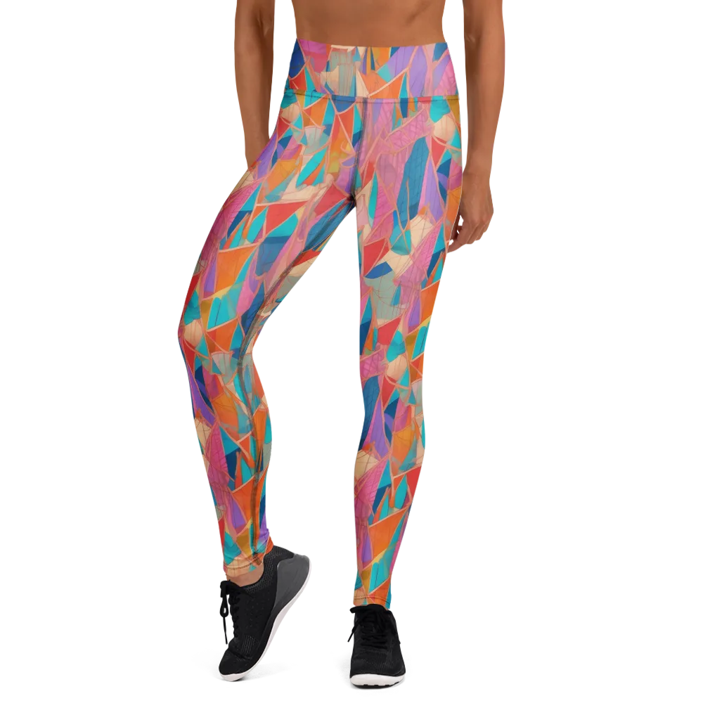 Chromatic Drapery on Yoga Leggings — Front