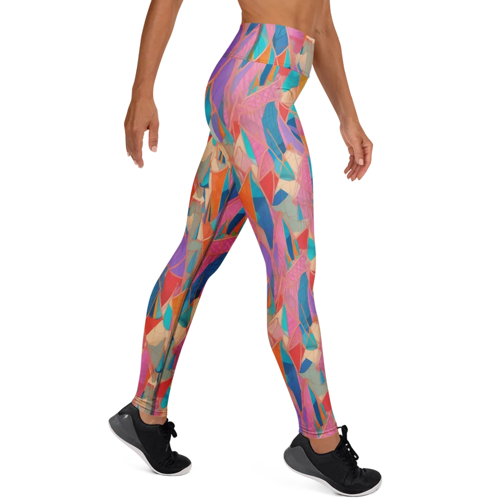Chromatic Drapery on Yoga Leggings — Right