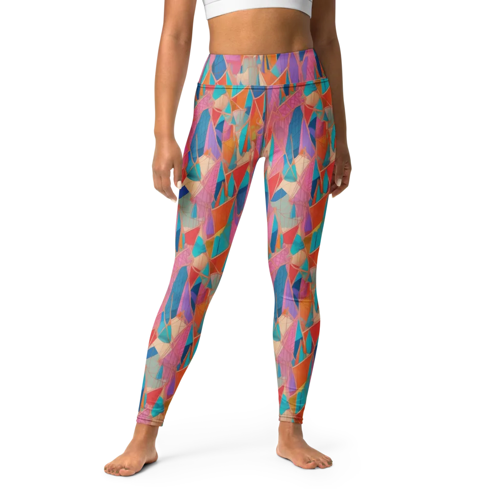 Chromatic Drapery on Yoga Leggings — Front