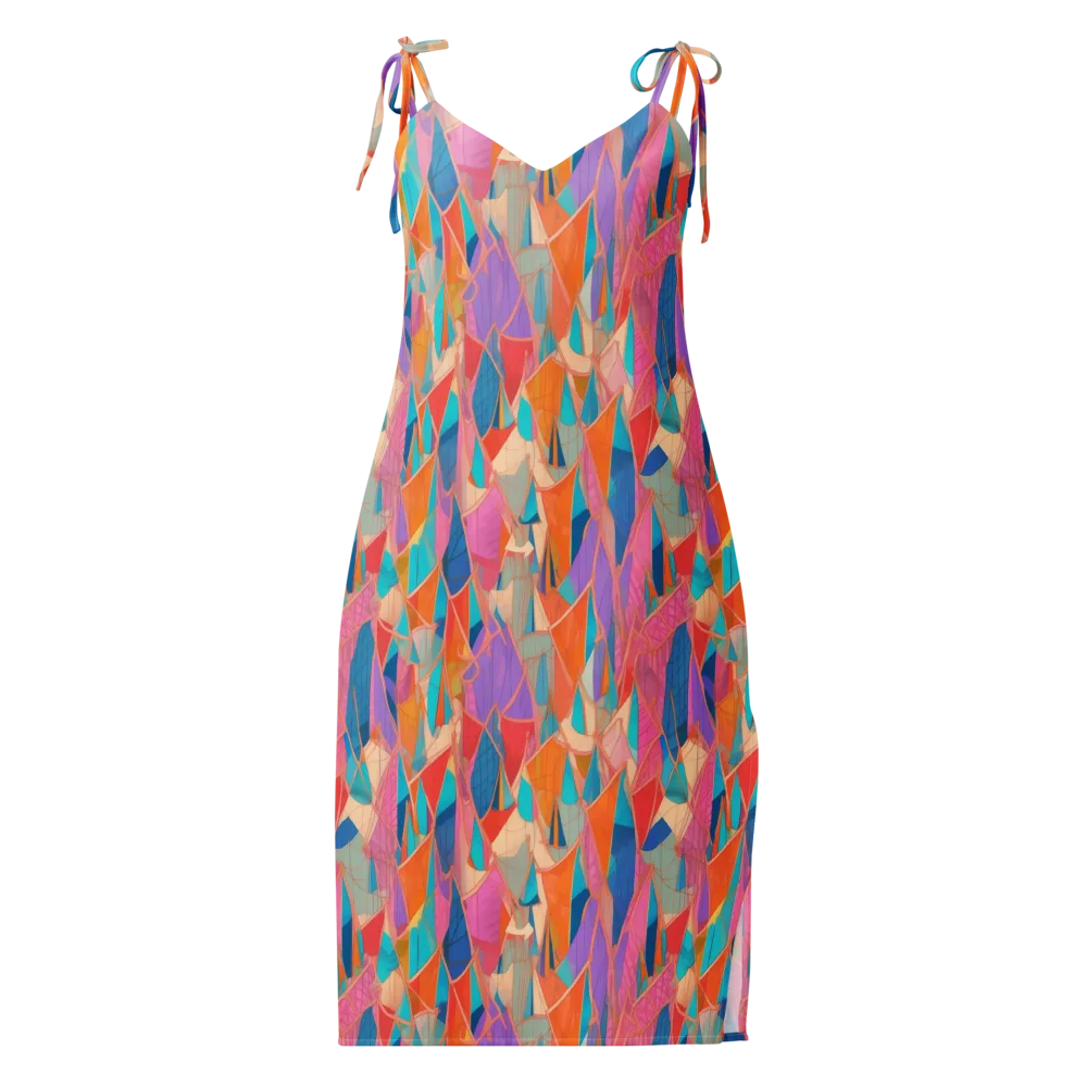 Chromatic Drapery on Slip Dress — Front