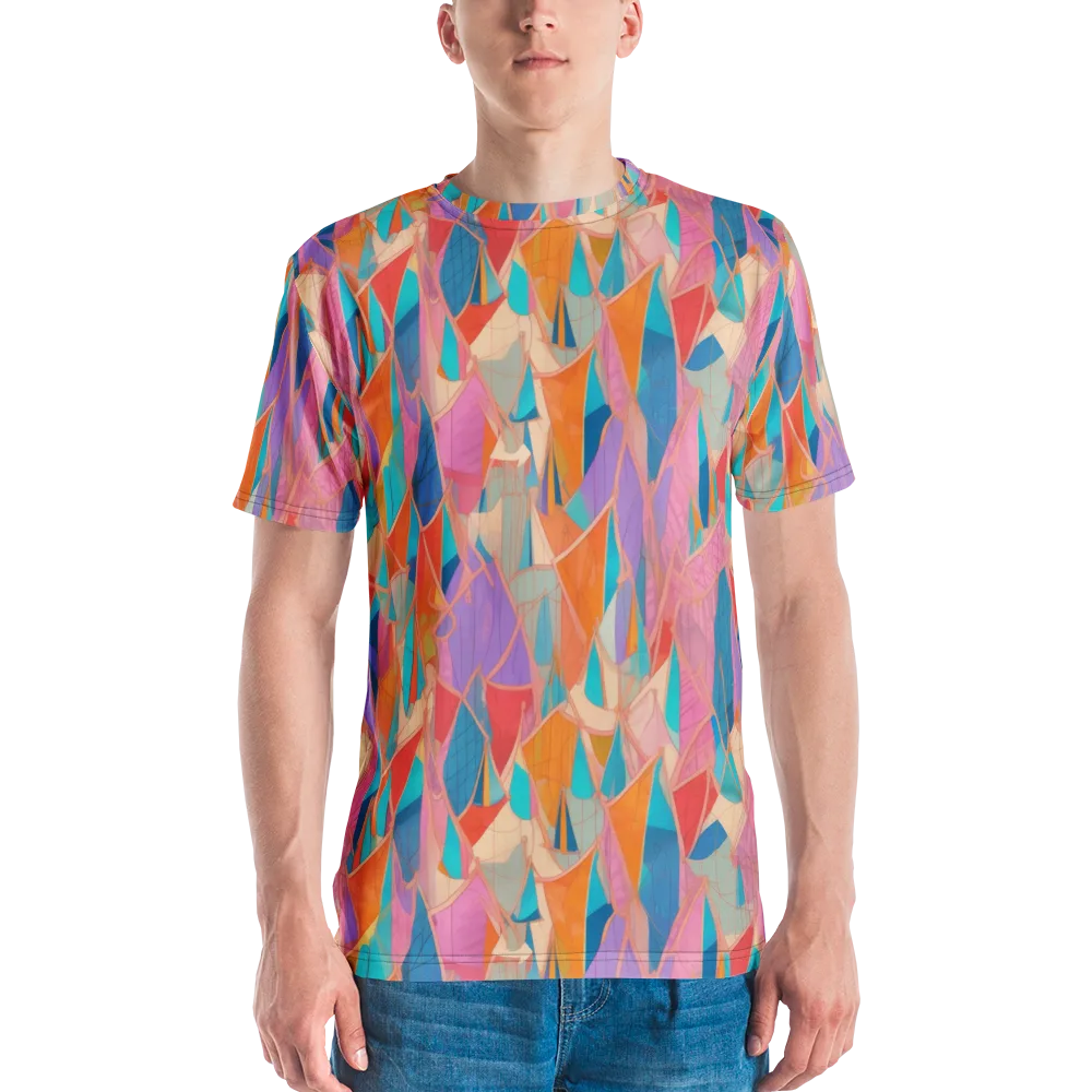 Chromatic Drapery on Men's Crew Neck T-Shirt — Front