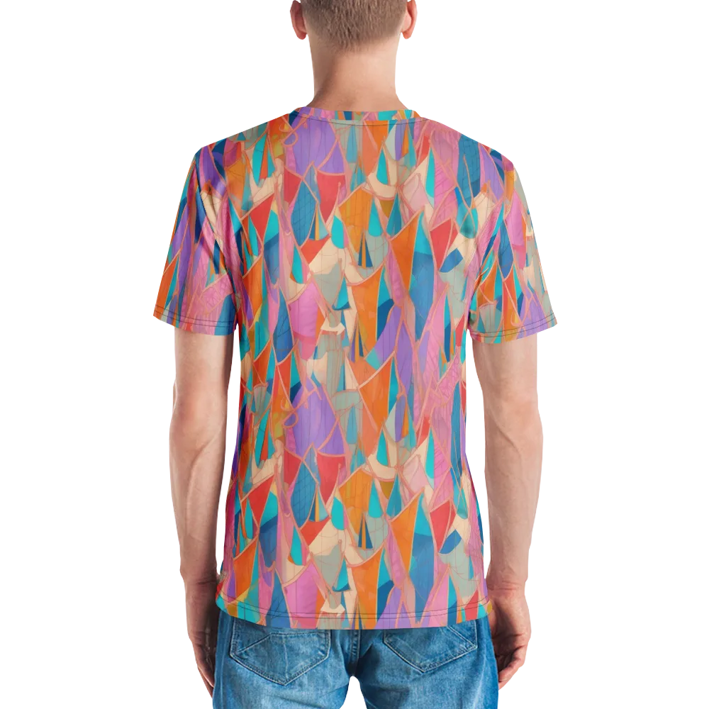 Chromatic Drapery on Men's Crew Neck T-Shirt — Back