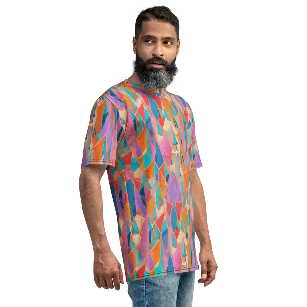 Chromatic Drapery on Men's Crew Neck T-Shirt — Right