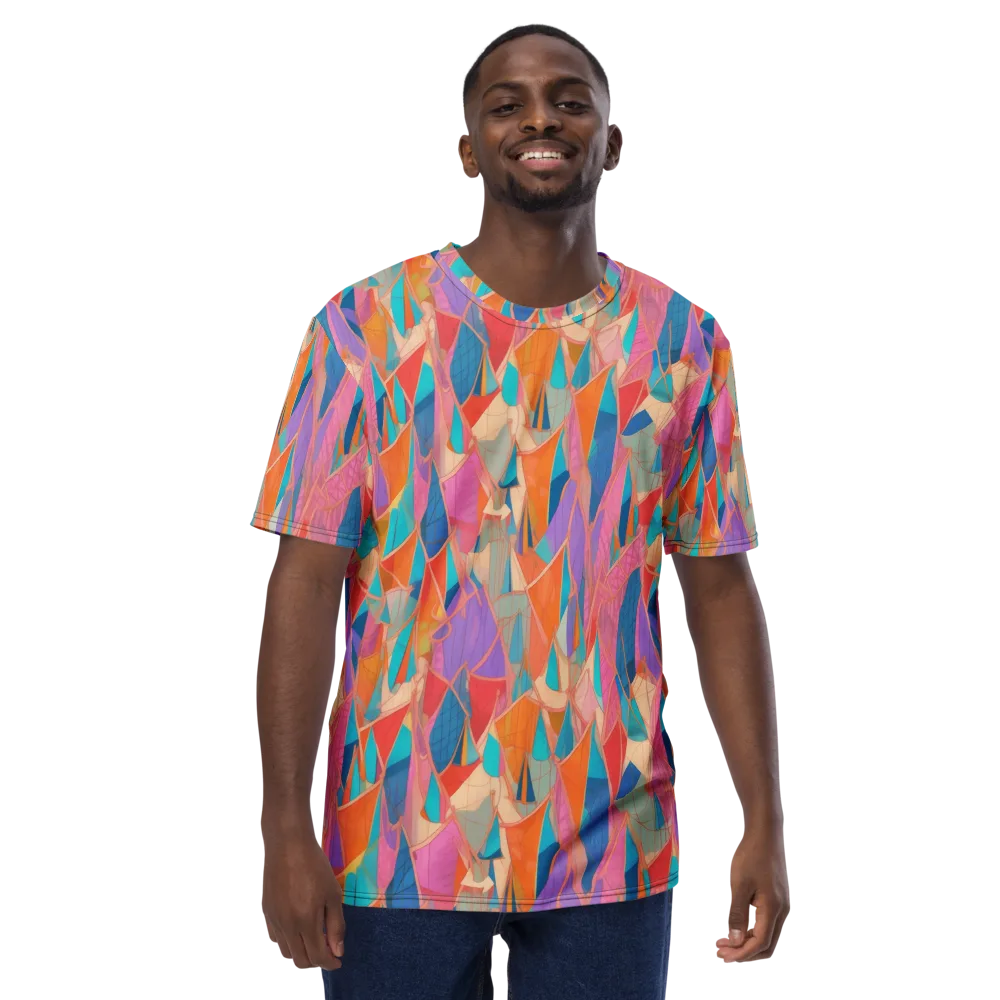 Chromatic Drapery on Men's Crew Neck T-Shirt — Front