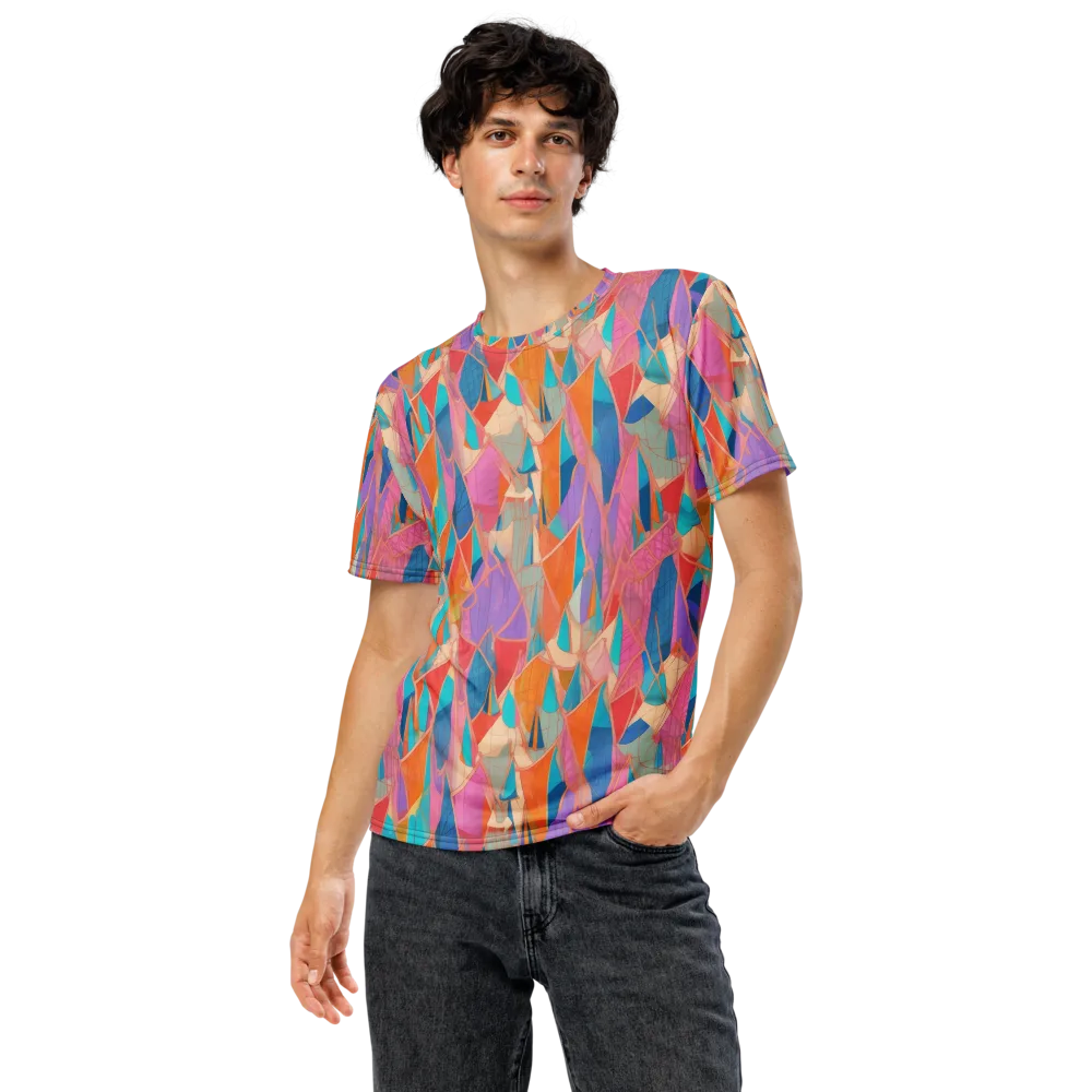 Chromatic Drapery on Men's Crew Neck T-Shirt — Front