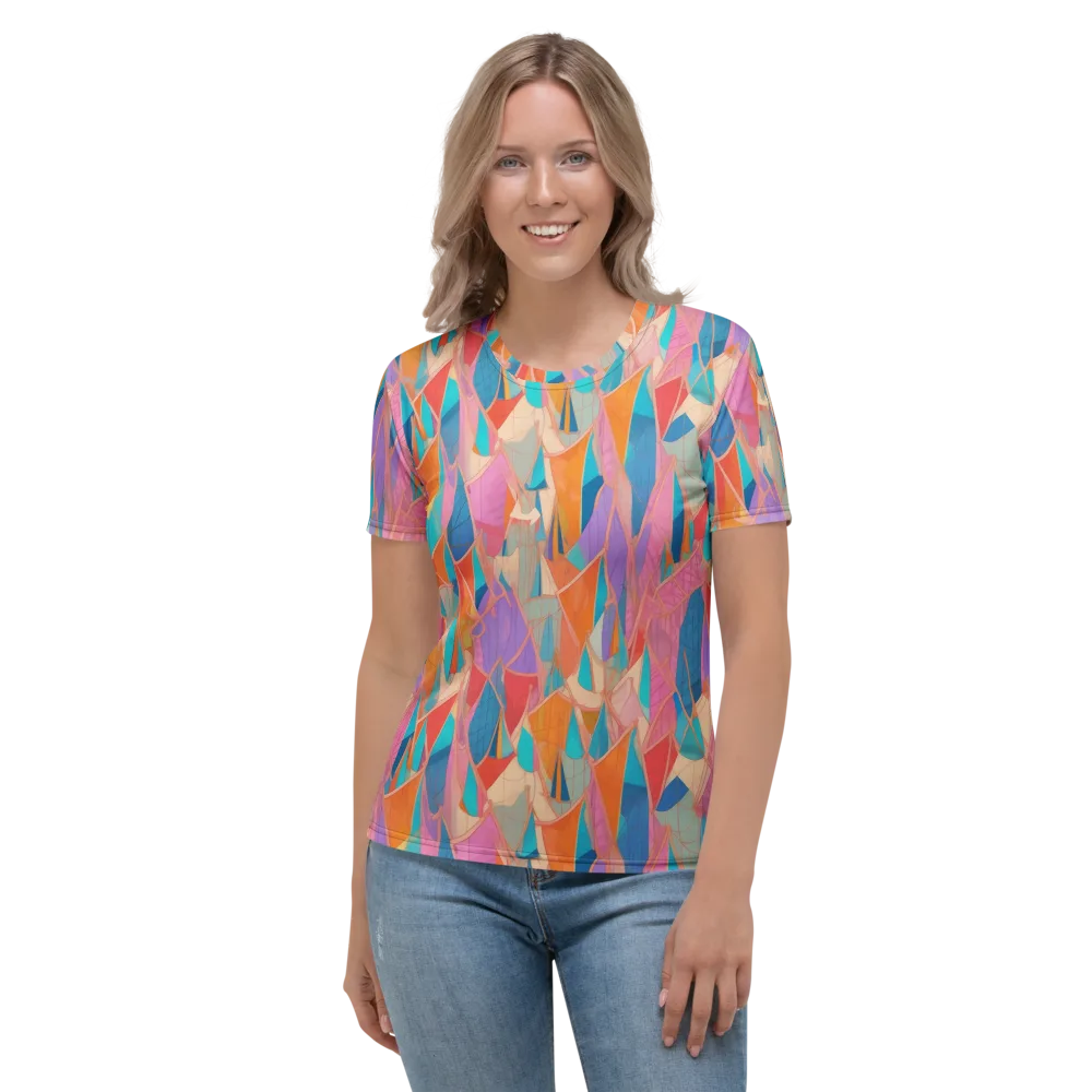 Chromatic Drapery on Women's Crew Neck T-Shirt — Front