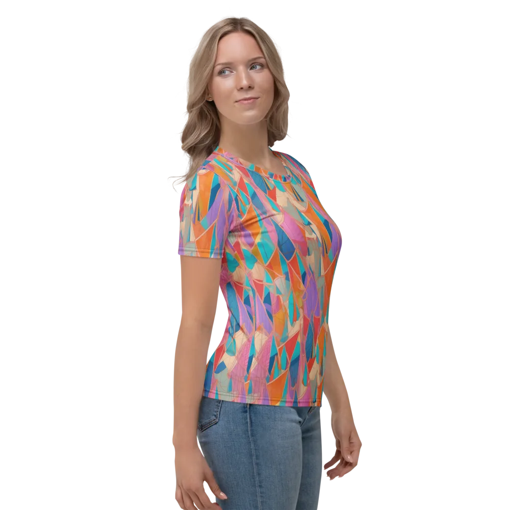 Chromatic Drapery on Women's Crew Neck T-Shirt — Right